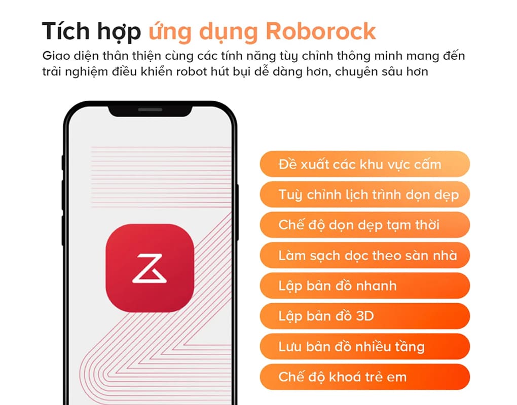 Robot hút bụi lau nhà Roborock Qrevo Edge 5V1 - Đen/Trắng